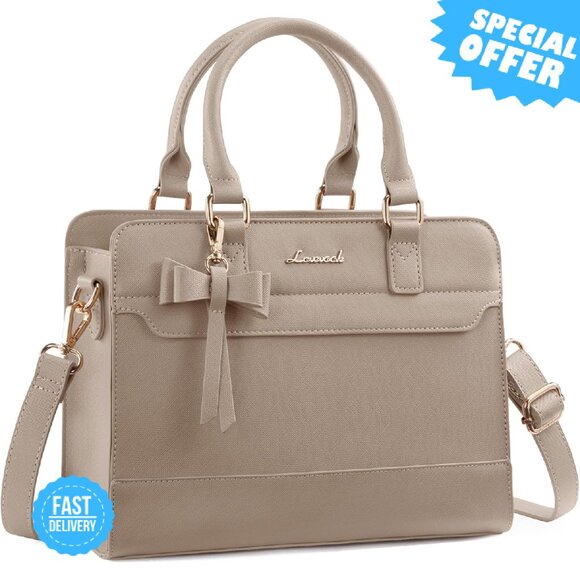 BRAND NEW LOVEVOOK Leather Tote Purse Black Satchel Shoulder Bag - Picture 1 of 4